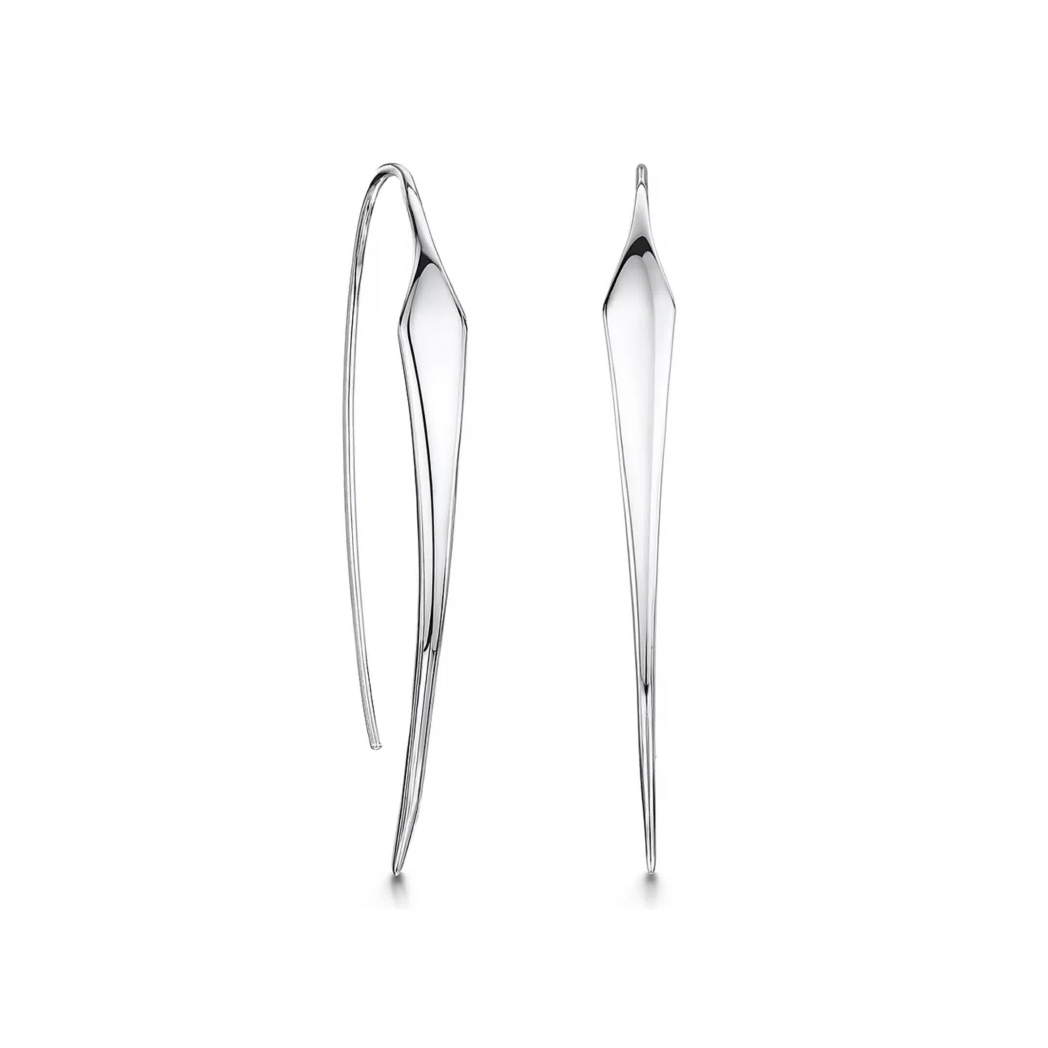 Jools by Jenny Brown elongated diamond tip fishhook earrings 5cm - British product