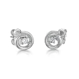 Jools by Jenny Brown CZ twirl stud earrings 7mm - British product