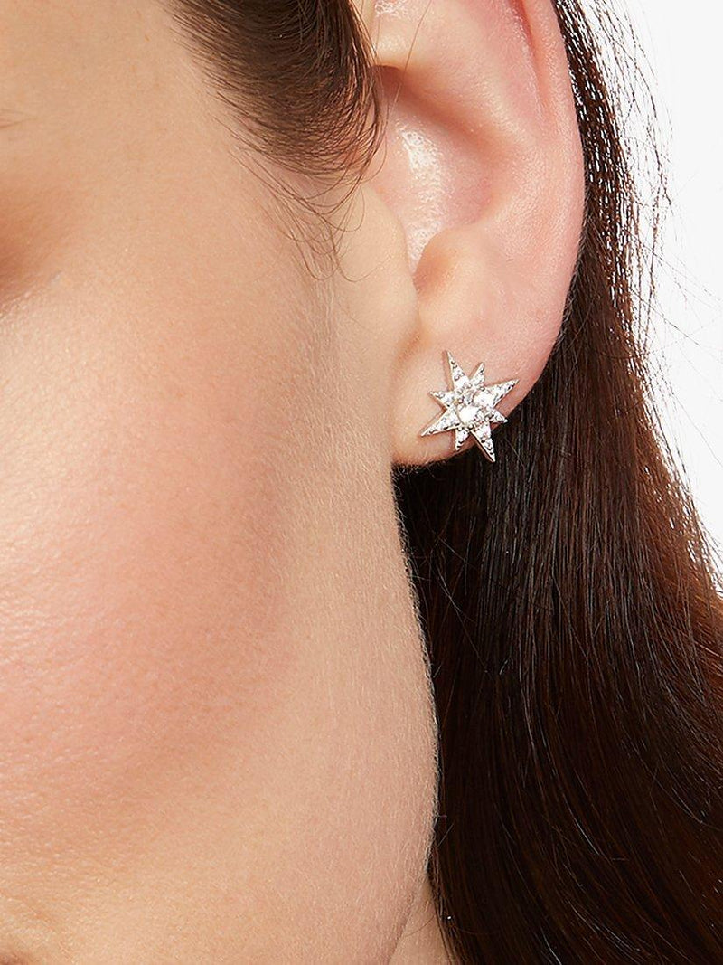 Jools by Jenny Brown cubic zirconia earrings silver, imported from the UK