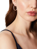 Jools by Jenny Brown cubic zirconia hoop earrings 30mm - British product