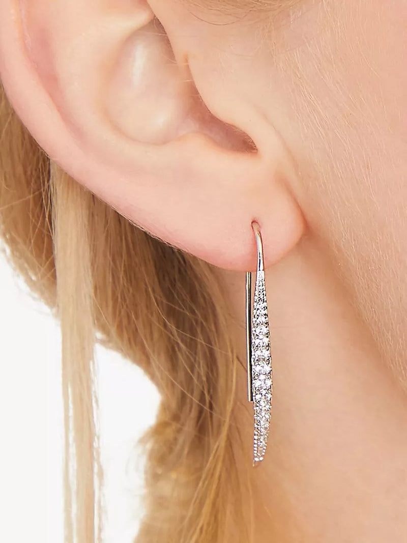 Jools by Jenny Brown cubic zirconia sail drop earrings (British brand)