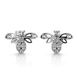 Jools by Jenny Brown cubic zirconia bee stud earrings (British brand)