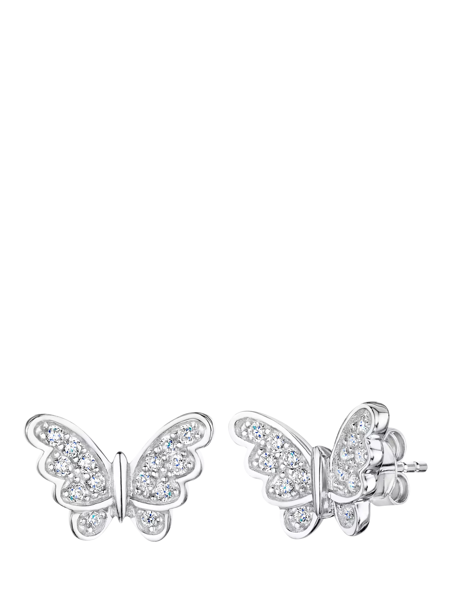 Jools by Jenny Brown silver butterfly stud earrings, imported from the UK