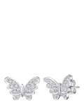 Jools by Jenny Brown silver butterfly stud earrings, imported from the UK