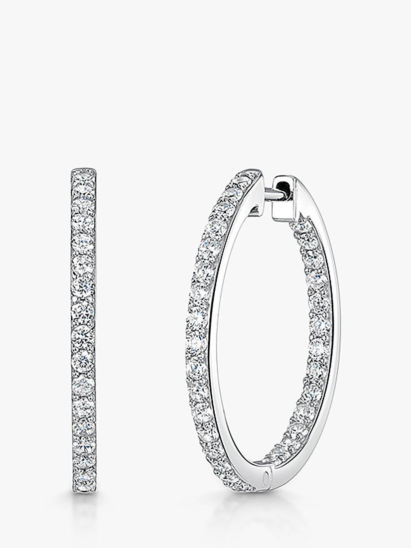 Jools by Jenny cubic zirconia hoop earrings 26mm (British brand)