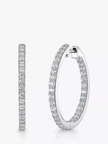 Jools by Jenny Brown Small Cubic Zirconia Hoop Earrings 26mm