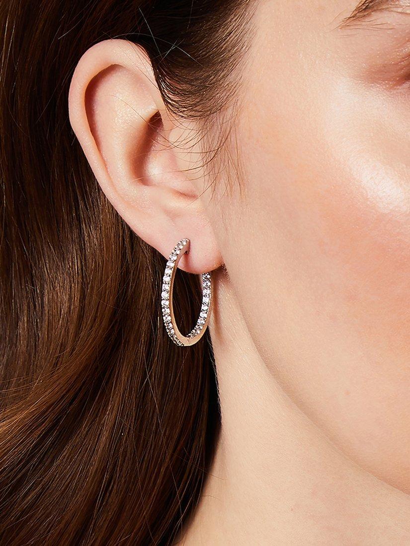 Jools by Jenny cubic zirconia hoop earrings 26mm (British brand)