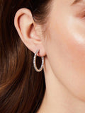 Jools by Jenny cubic zirconia hoop earrings 26mm (British brand)