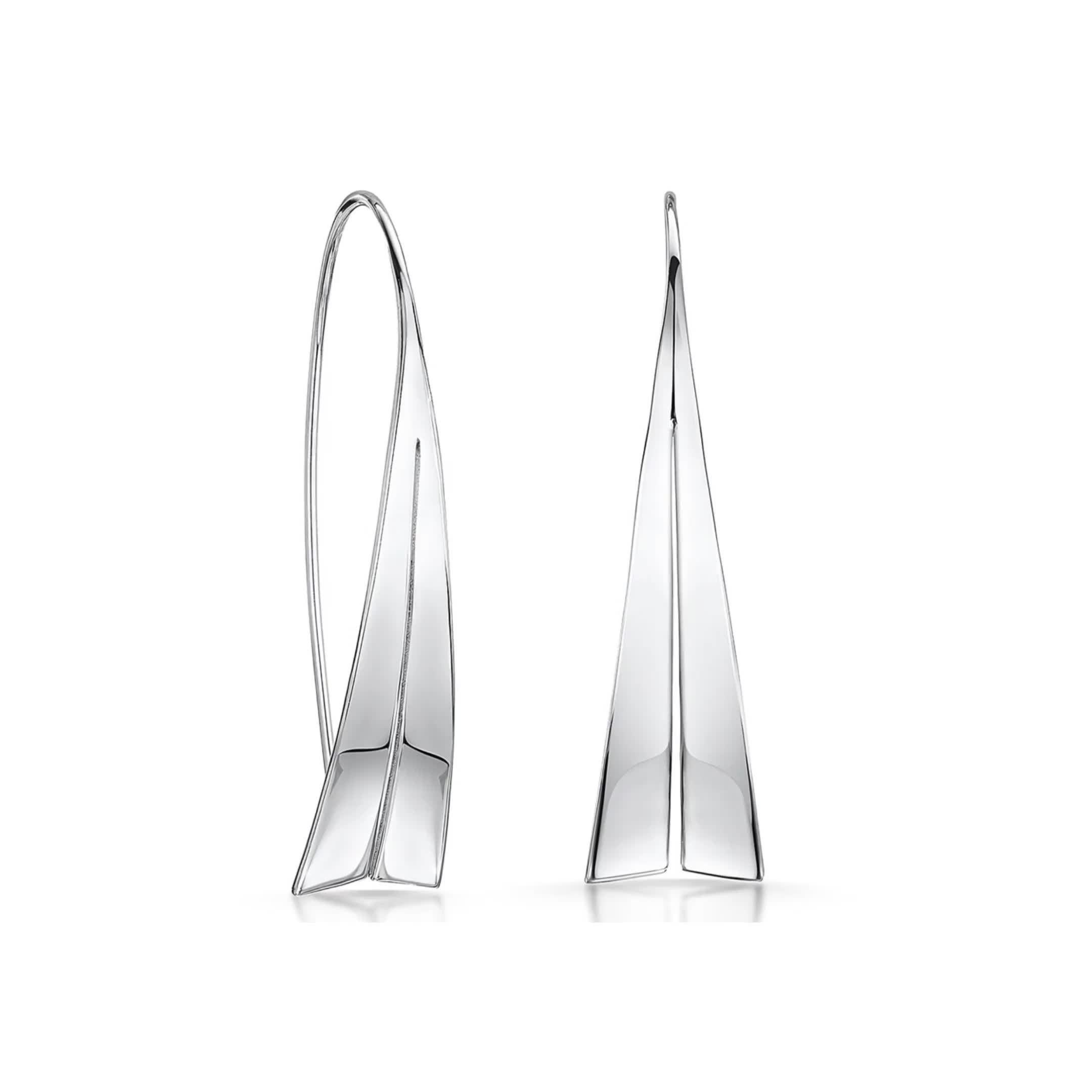 Jools by Jenny Brown split sail earrings silver - British product