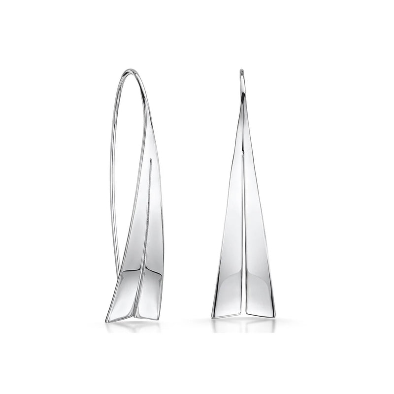Jools by Jenny Brown split sail earrings silver - British product