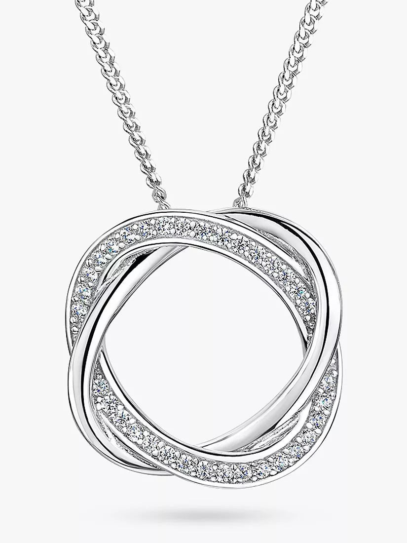 Jools by Jenny Brown pendant necklace 2cm open twisted circle - British product