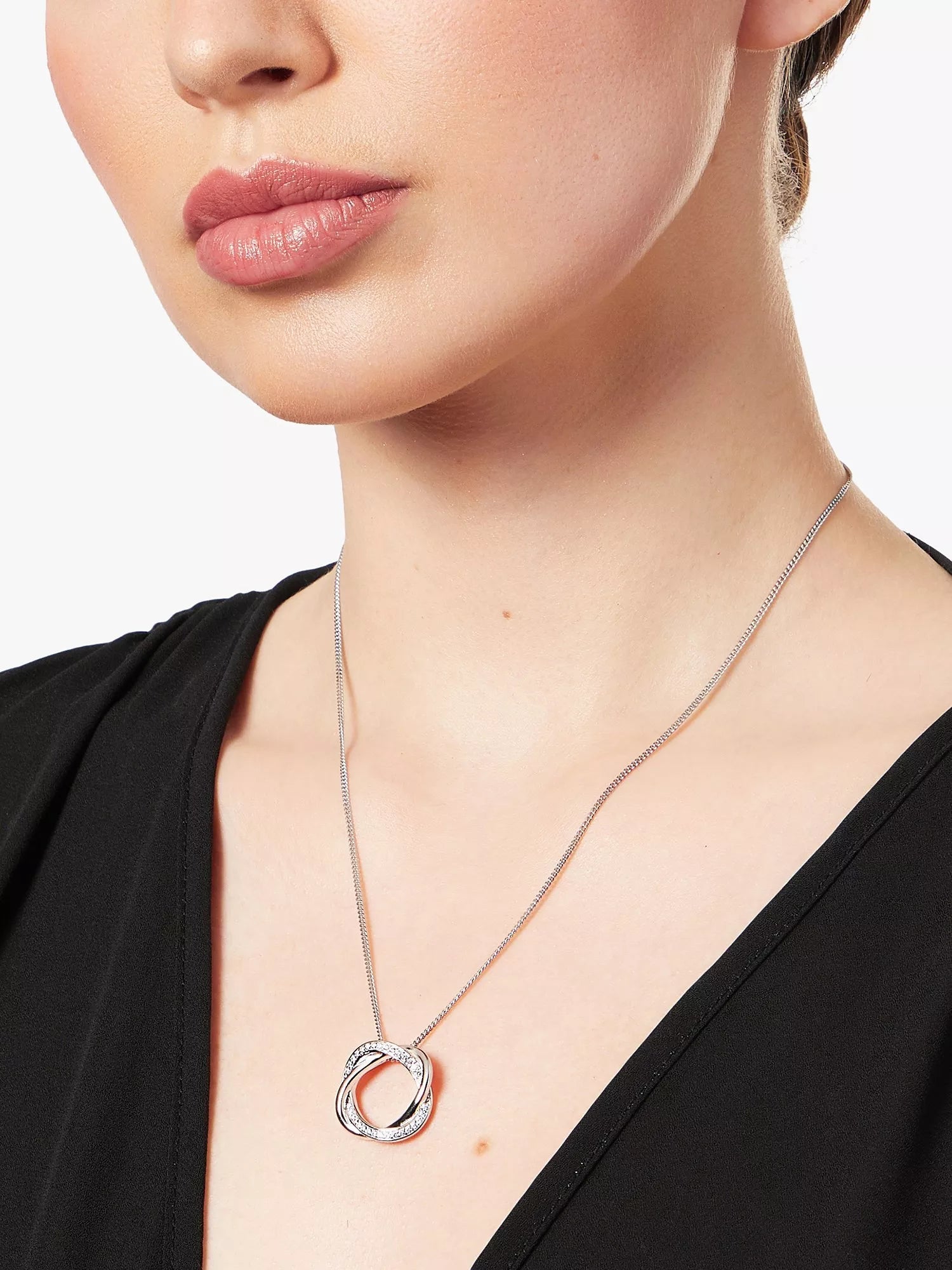 Jools by Jenny Brown pendant necklace 2cm open twisted circle - British product