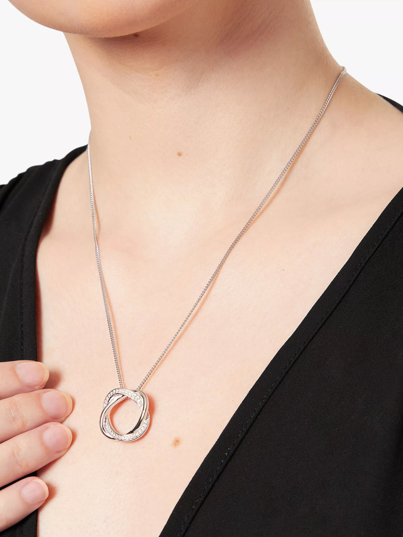 Jools by Jenny Brown pendant necklace 2cm open twisted circle - British product