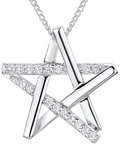 Jools by Jenny Brown star pendant necklace cubic zirconia 2.8cm - British product