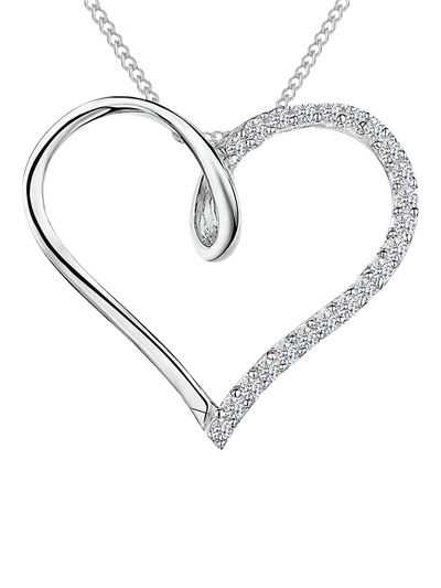 John Lewis Jools by Jenny Brown Open Heart Twist Pendant Necklace Silver- Buy online at McGrocer