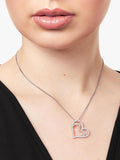 Jools by Jenny Brown double heart pendant necklace silver 41-45cm (British brand)