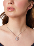 Jools by Jenny Brown triple heart cubic zirconia pendant necklace in silver, imported from the UK