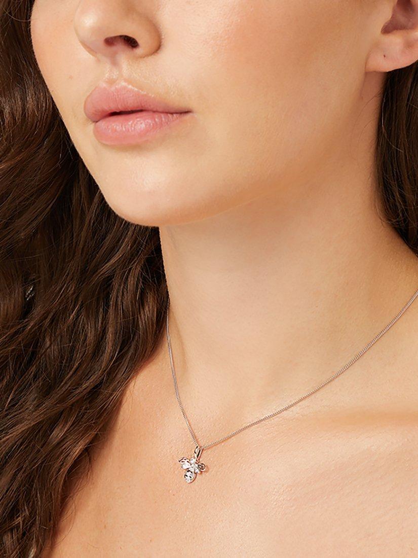 Jools by Jenny Brown bee pendant necklace with cubic zirconia, UK version
