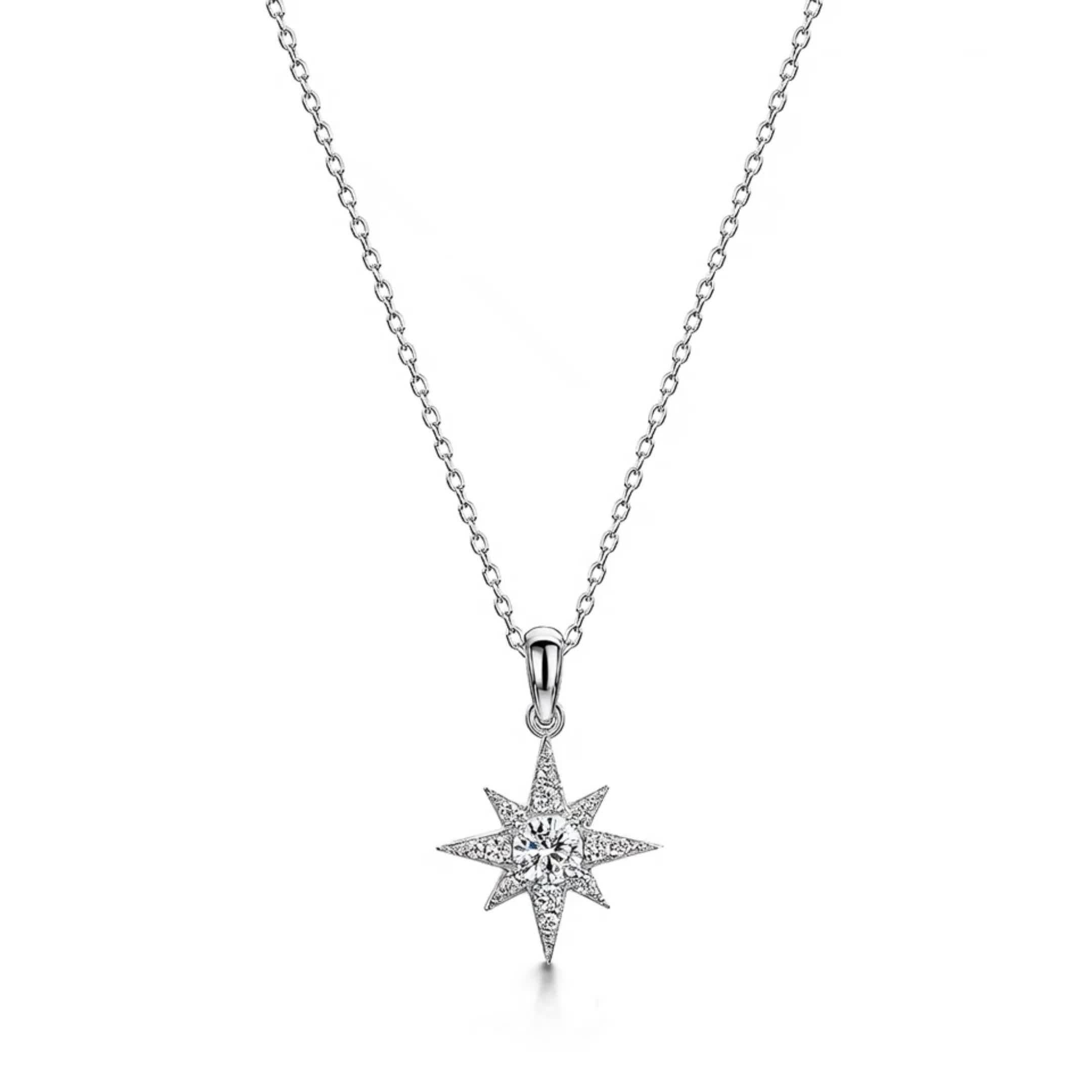 Jools by Jenny Brown cubic zirconia north star pendant necklace (British brand)