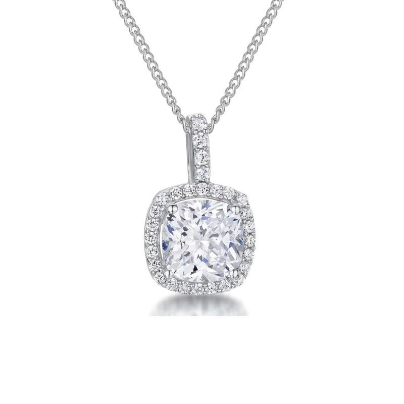 Jools cubic zirconia curved square necklace 16 inch, imported from the UK