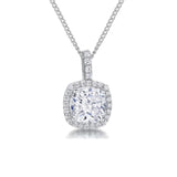 Jools cubic zirconia curved square necklace 16 inch, imported from the UK