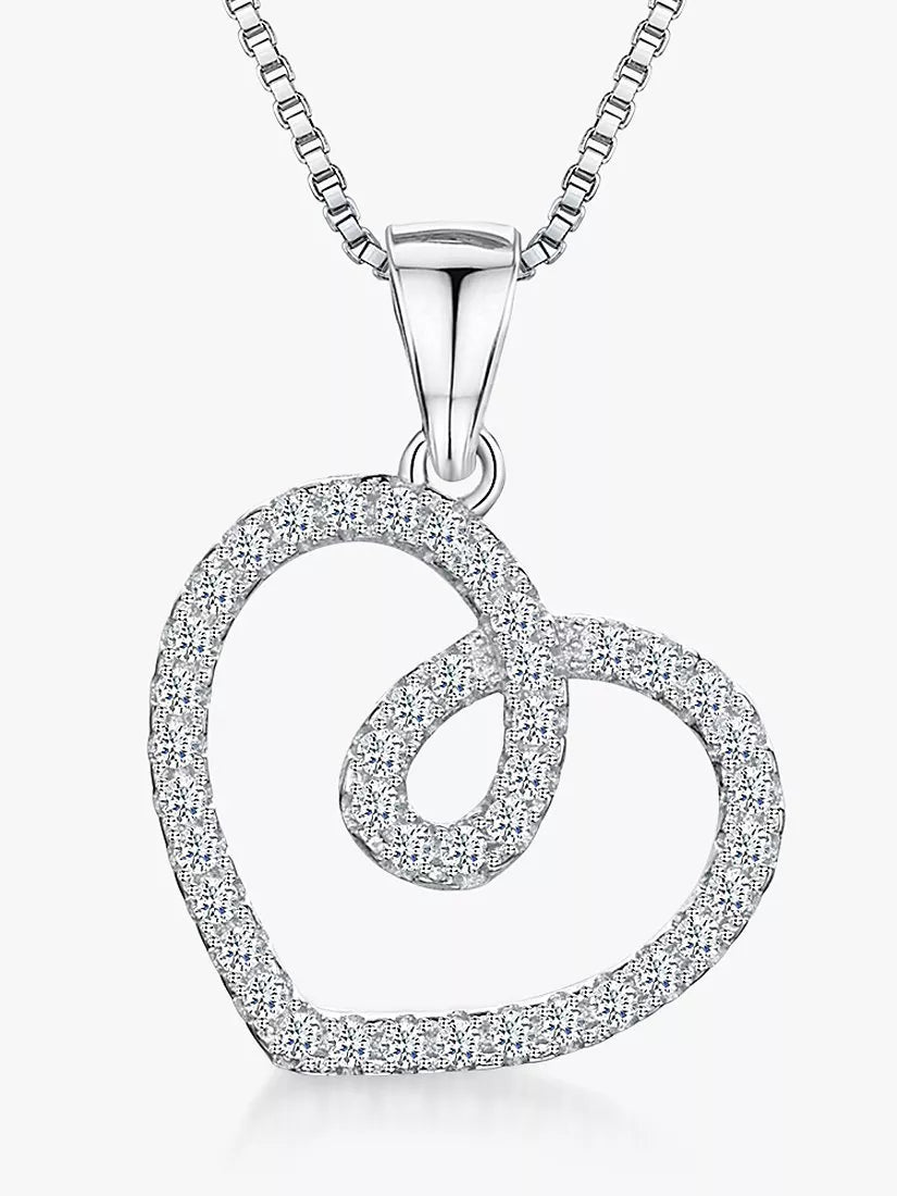 Jools by Jenny Brown cubic zirconia pendant necklace silver, UK version