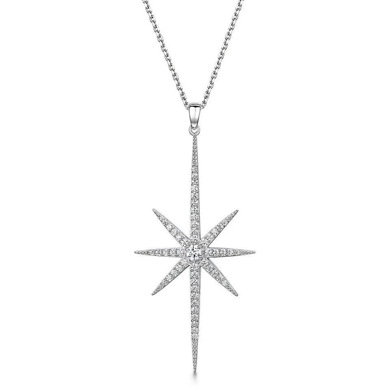Jools by Jenny Brown cubic zirconia north star pendant necklace - British product