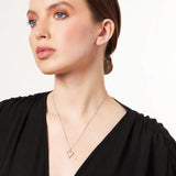 Jools by Jenny Brown cubic zirconia heart pendant necklace 41-45cm (British brand)