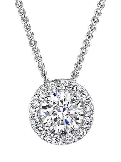 John Lewis Jools by Jenny Brown Halo Cubic Zirconia Pendant Necklace, Silver, 40-45cm Chain- Buy online at McGrocer
