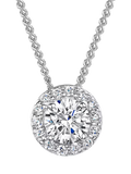 Jools by Jenny Brown cubic zirconia halo pendant silver, UK version