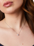 Jools by Jenny Brown cubic zirconia halo pendant silver, UK version