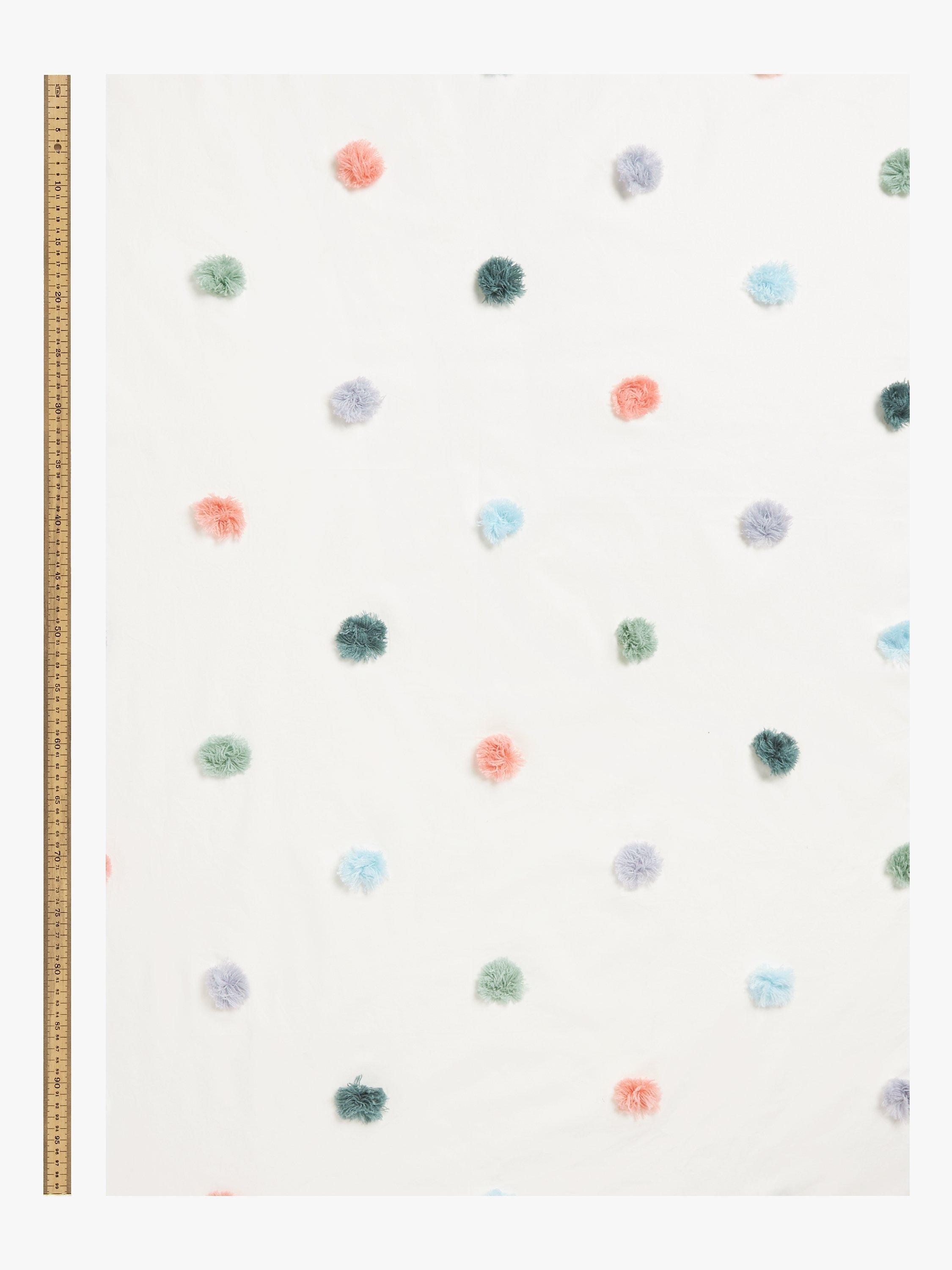 John Lewis curtain panel White/Multi 185x120cm (British brand)