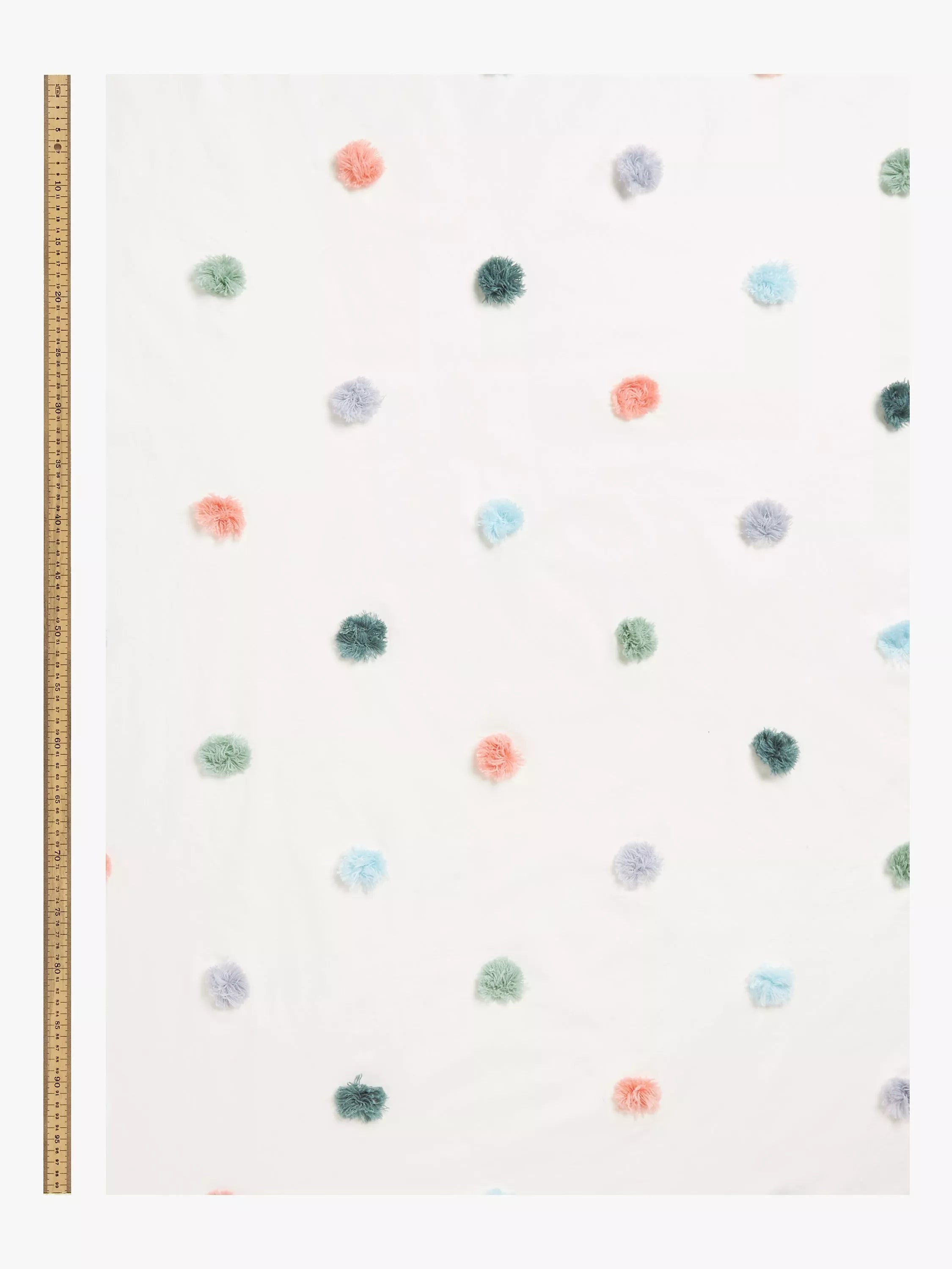 John Lewis curtain panel White/Multi 185x120cm (British brand)