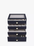 Stackers glass lid 4 drawer jewellery box - British product