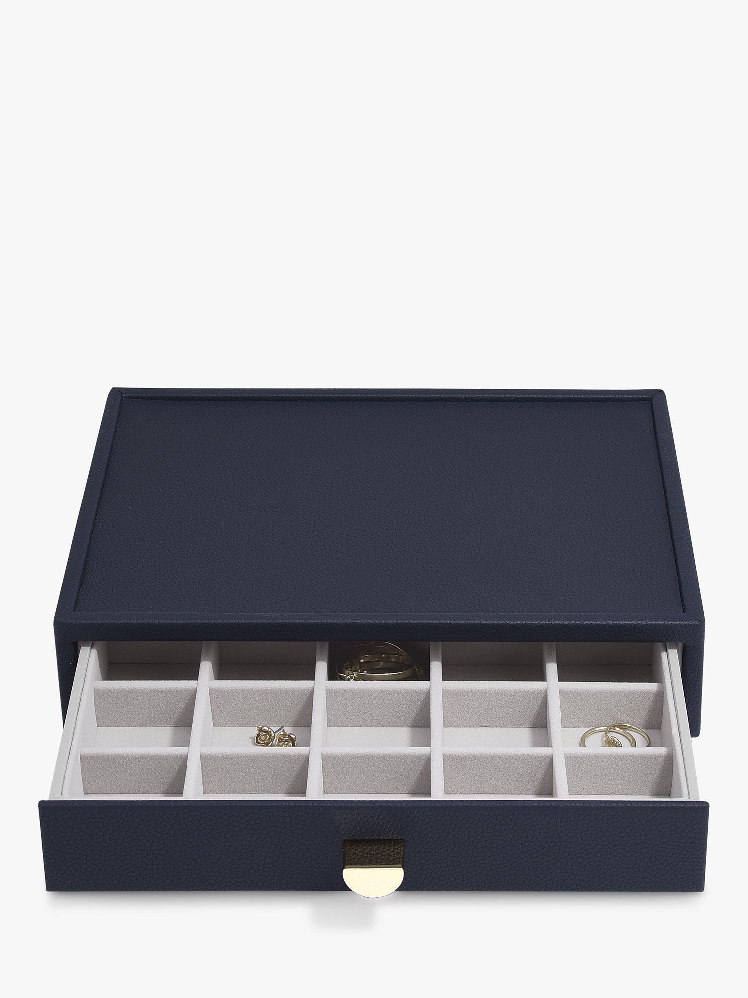 Stackers glass lid 4 drawer jewellery box - British product