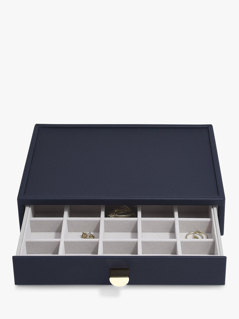 Stackers glass lid 4 drawer jewellery box - British product