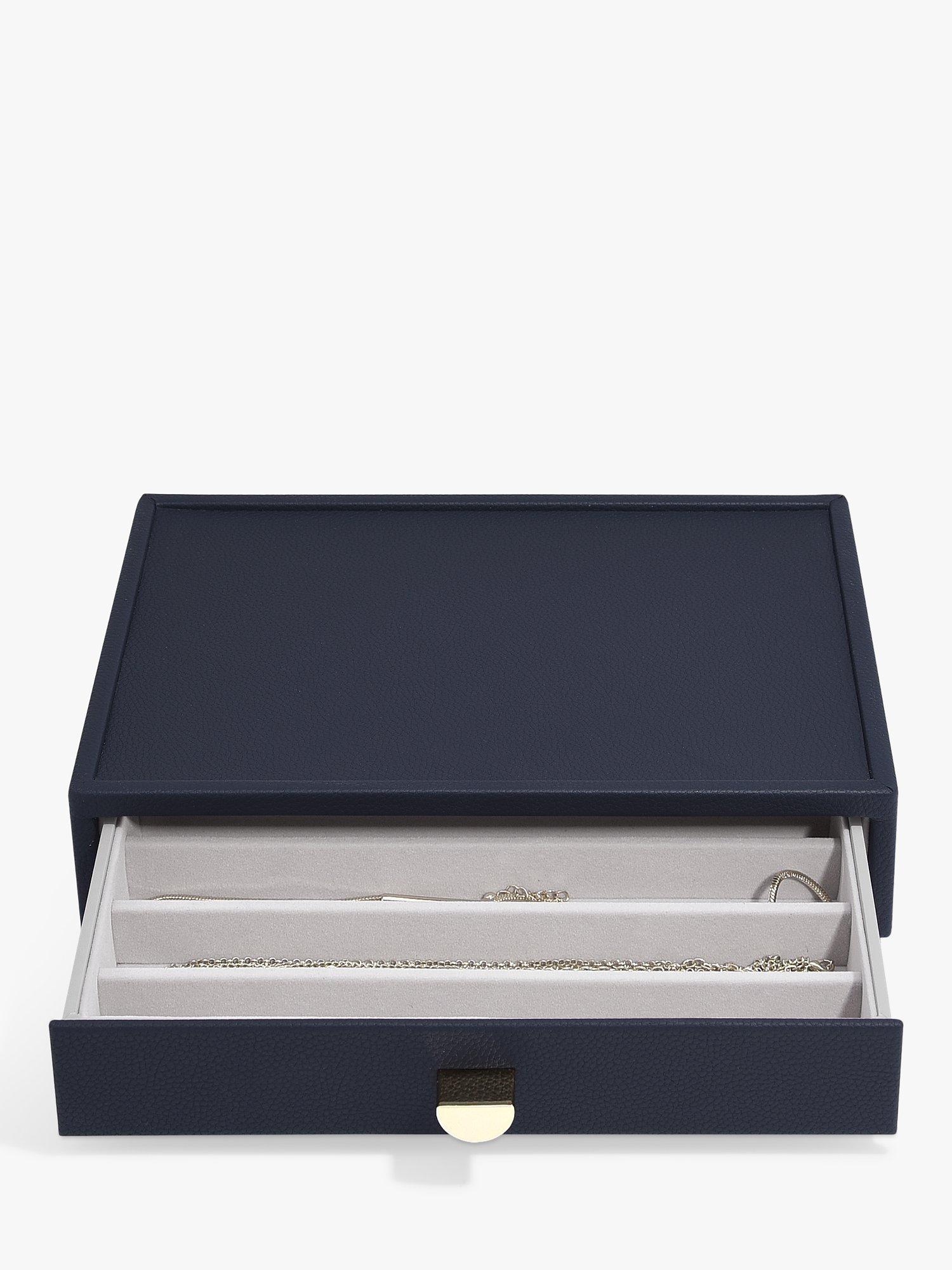 Stackers glass lid 4 drawer jewellery box - British product