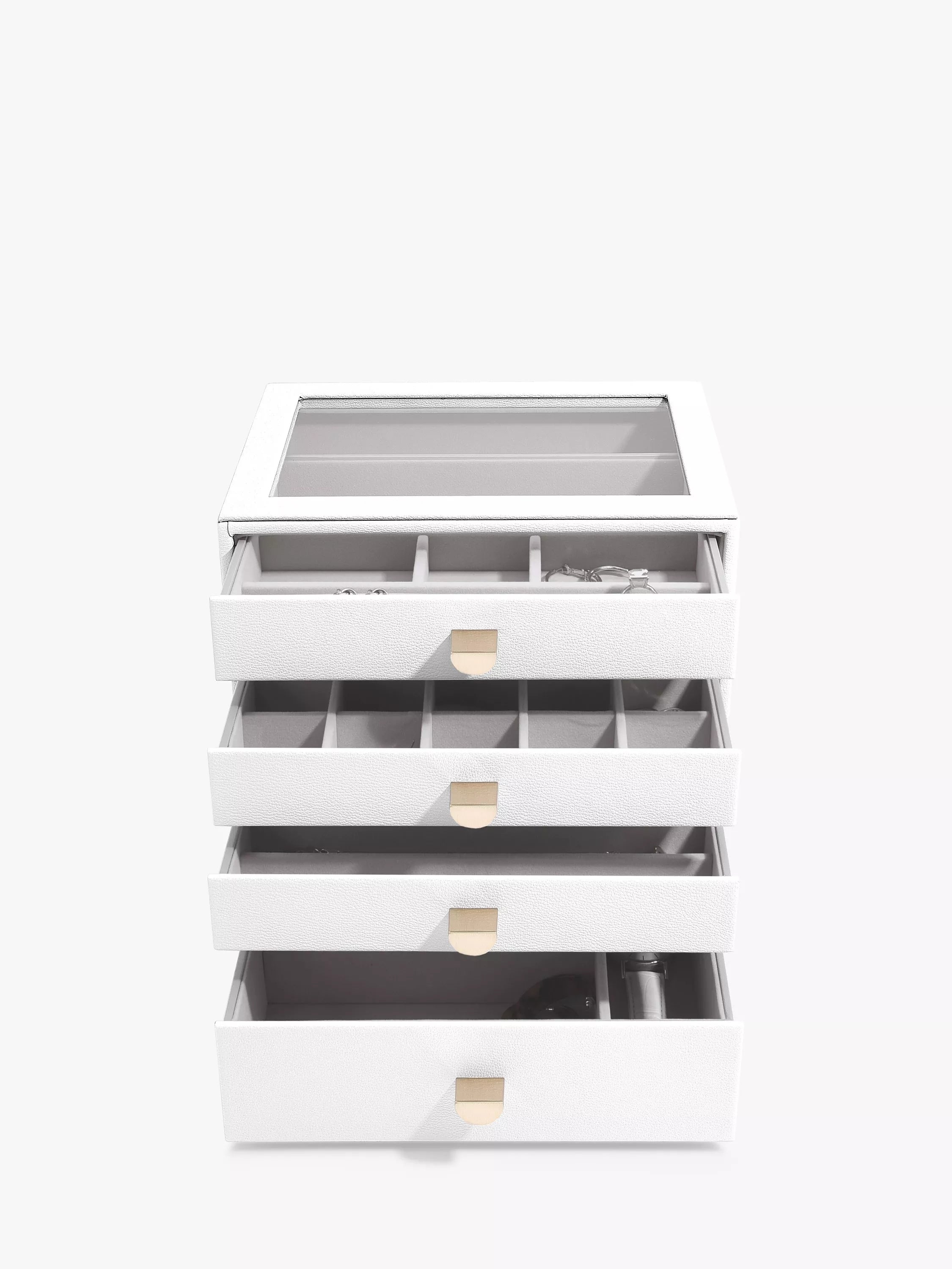 Stackers Glass Lid 4 Drawer Jewellery Box
