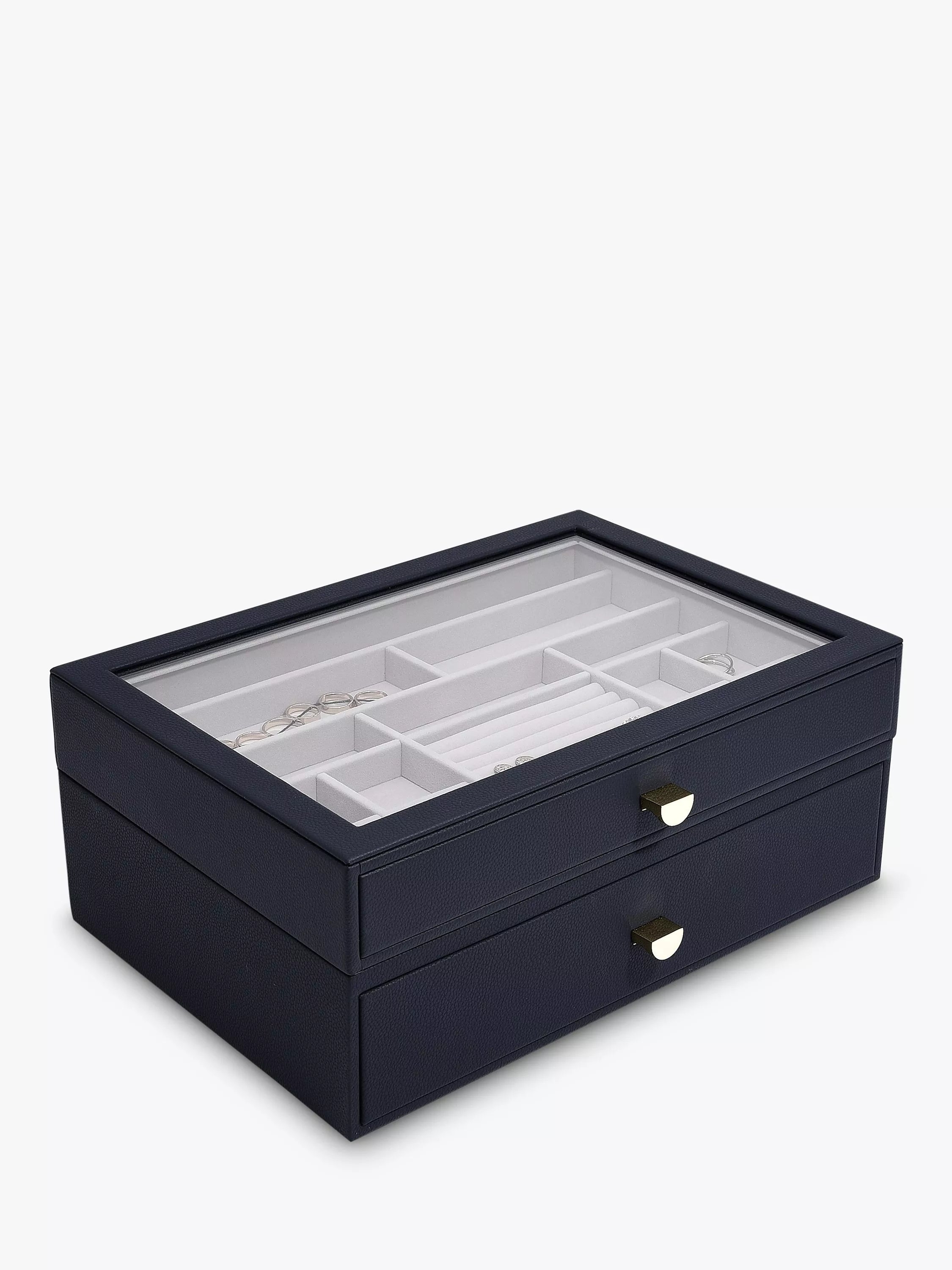 Stackers supersize glass lid jewellery box - British product