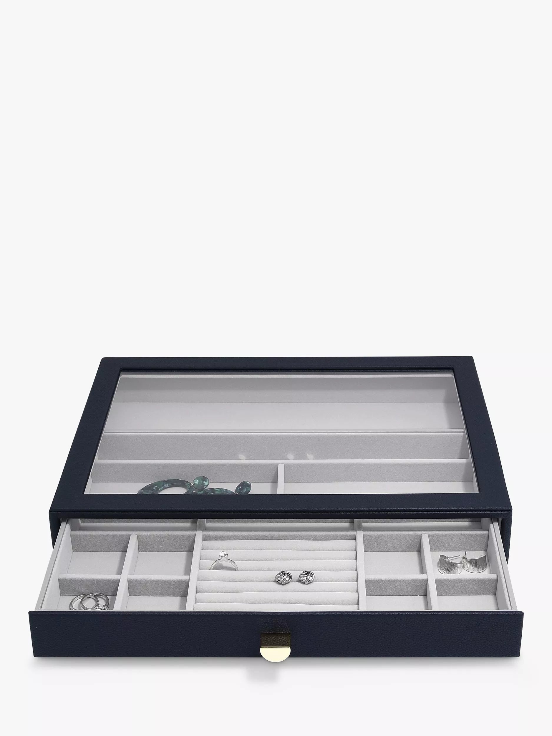 Stackers supersize glass lid jewellery box - British product