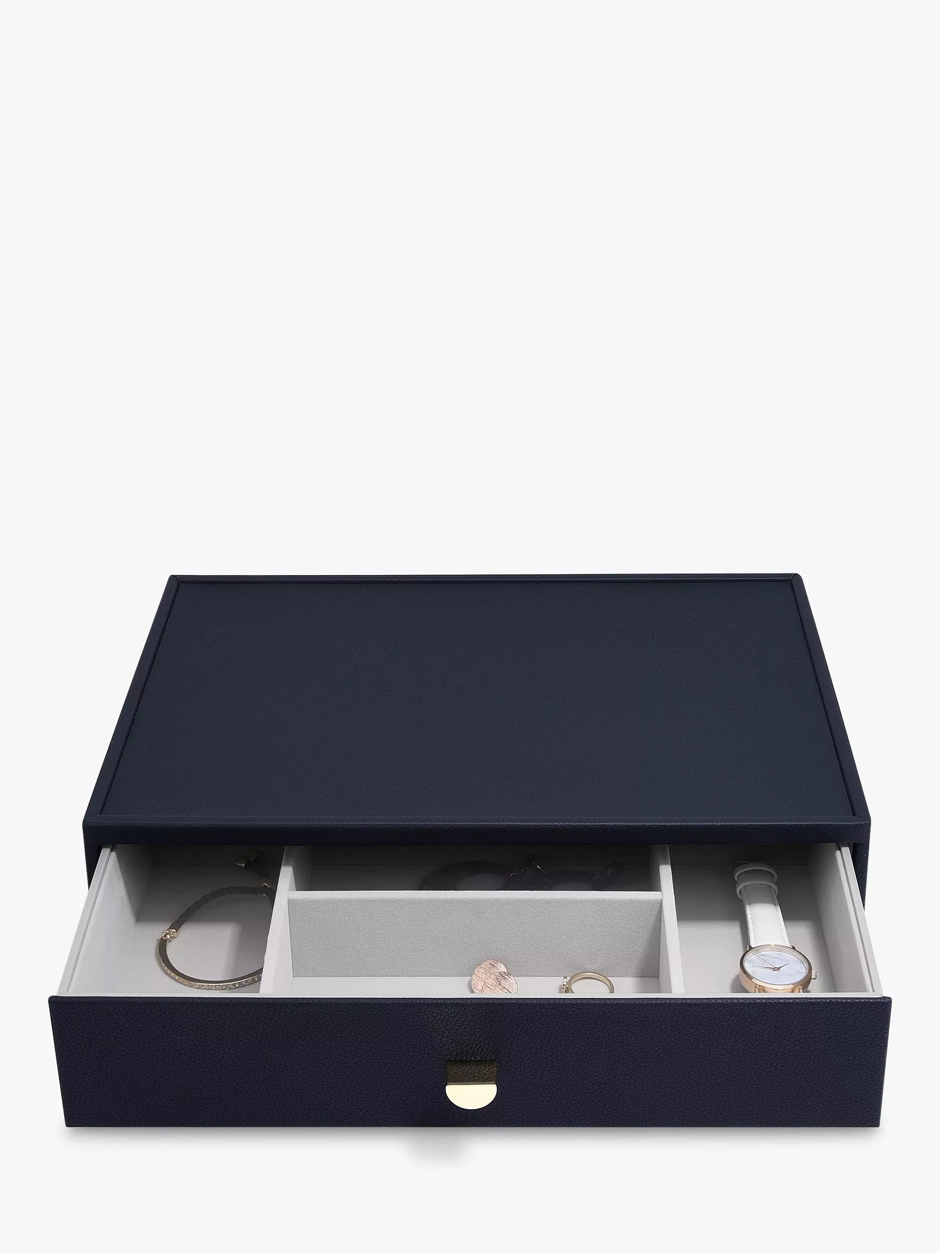 Stackers supersize glass lid jewellery box - British product