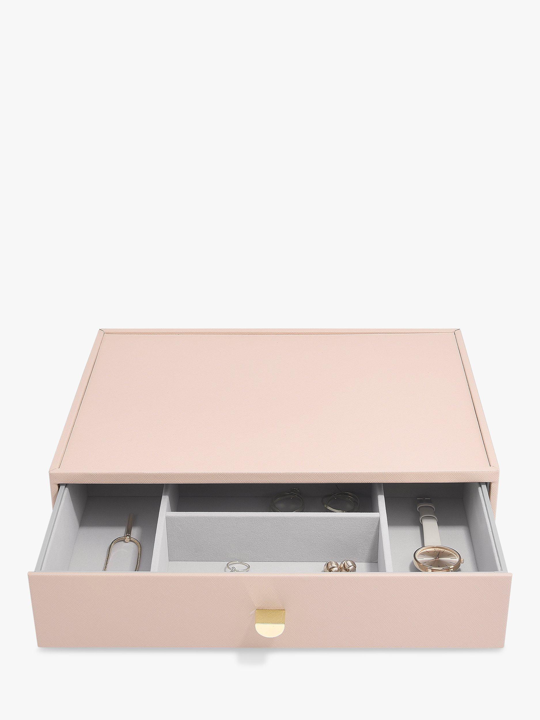 Stackers Supersize 3 drawer jewellery box with glass lid (British brand)