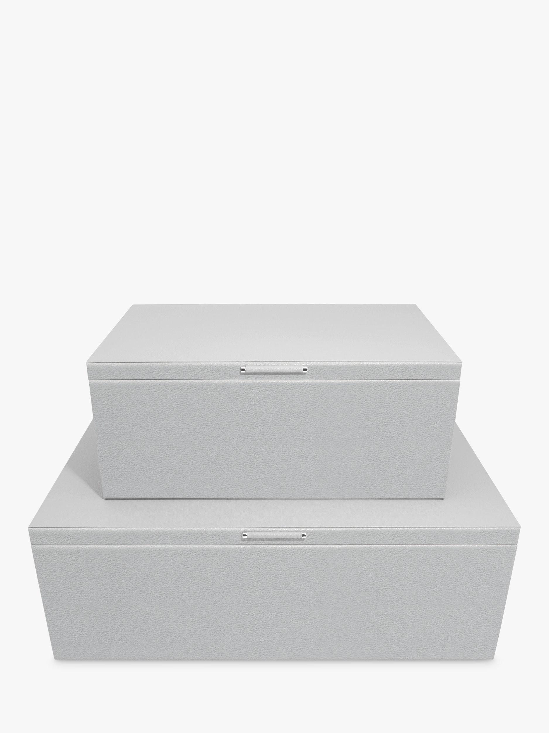 Stackers Faux Leather Storage Boxes Set of 2 (British brand)