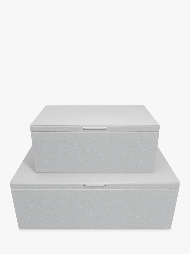 Stackers Faux Leather Storage Boxes Set of 2 (British brand)
