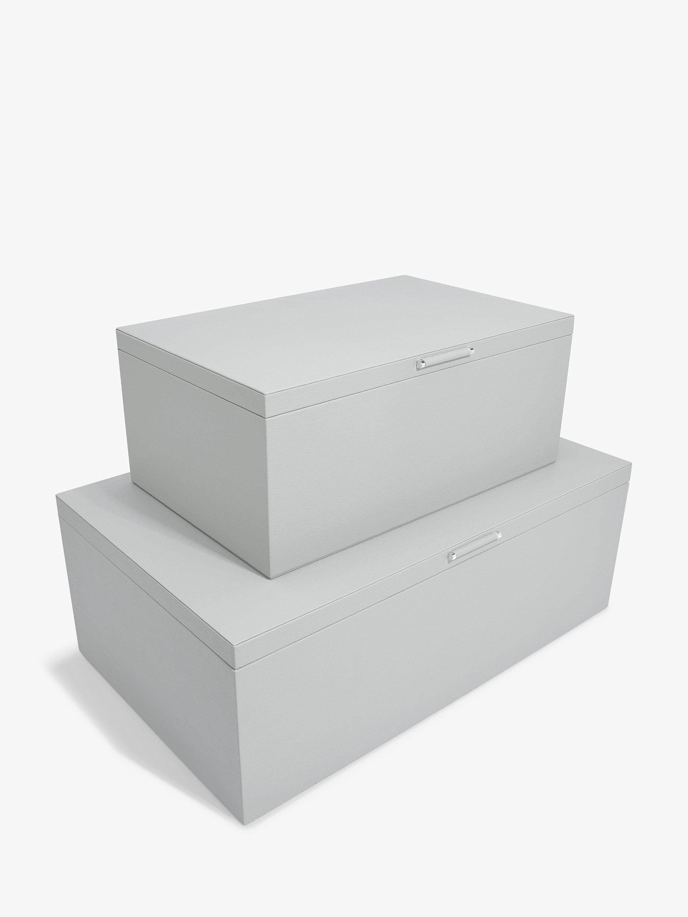 Stackers Faux Leather Storage Boxes Set of 2 (British brand)