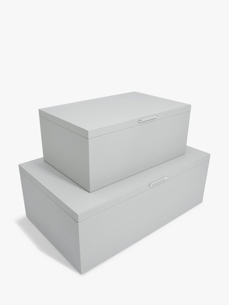 Stackers Faux Leather Storage Boxes Set of 2 (British brand)