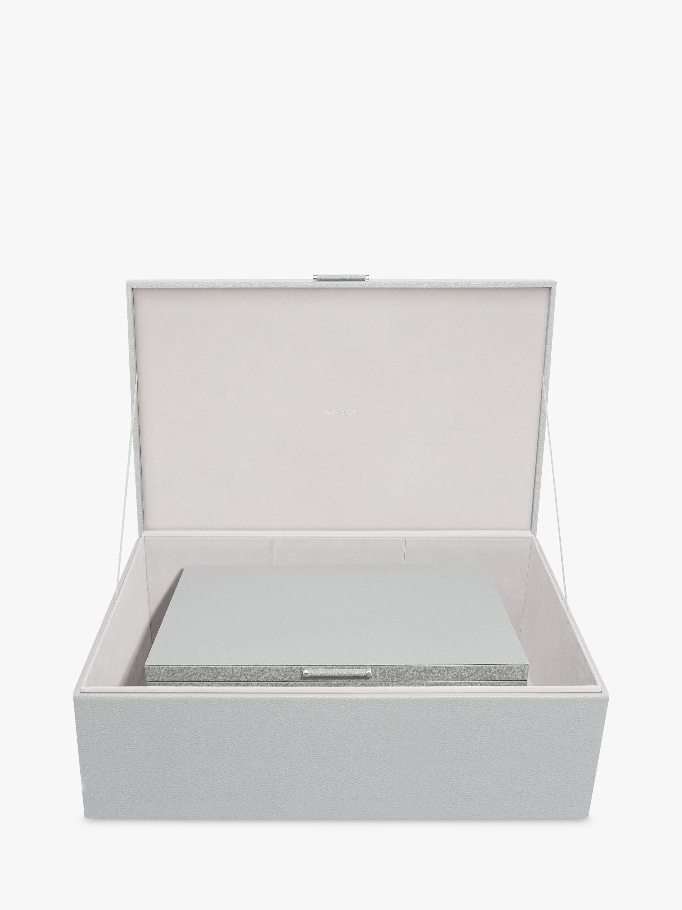 Stackers Faux Leather Storage Boxes Set of 2 (British brand)