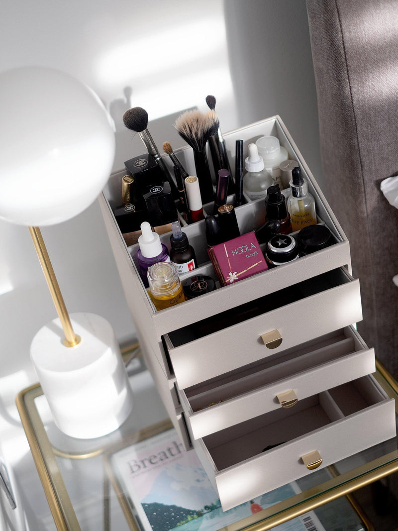 Stackers 3 drawer jewellery box makeup organiser (British brand)