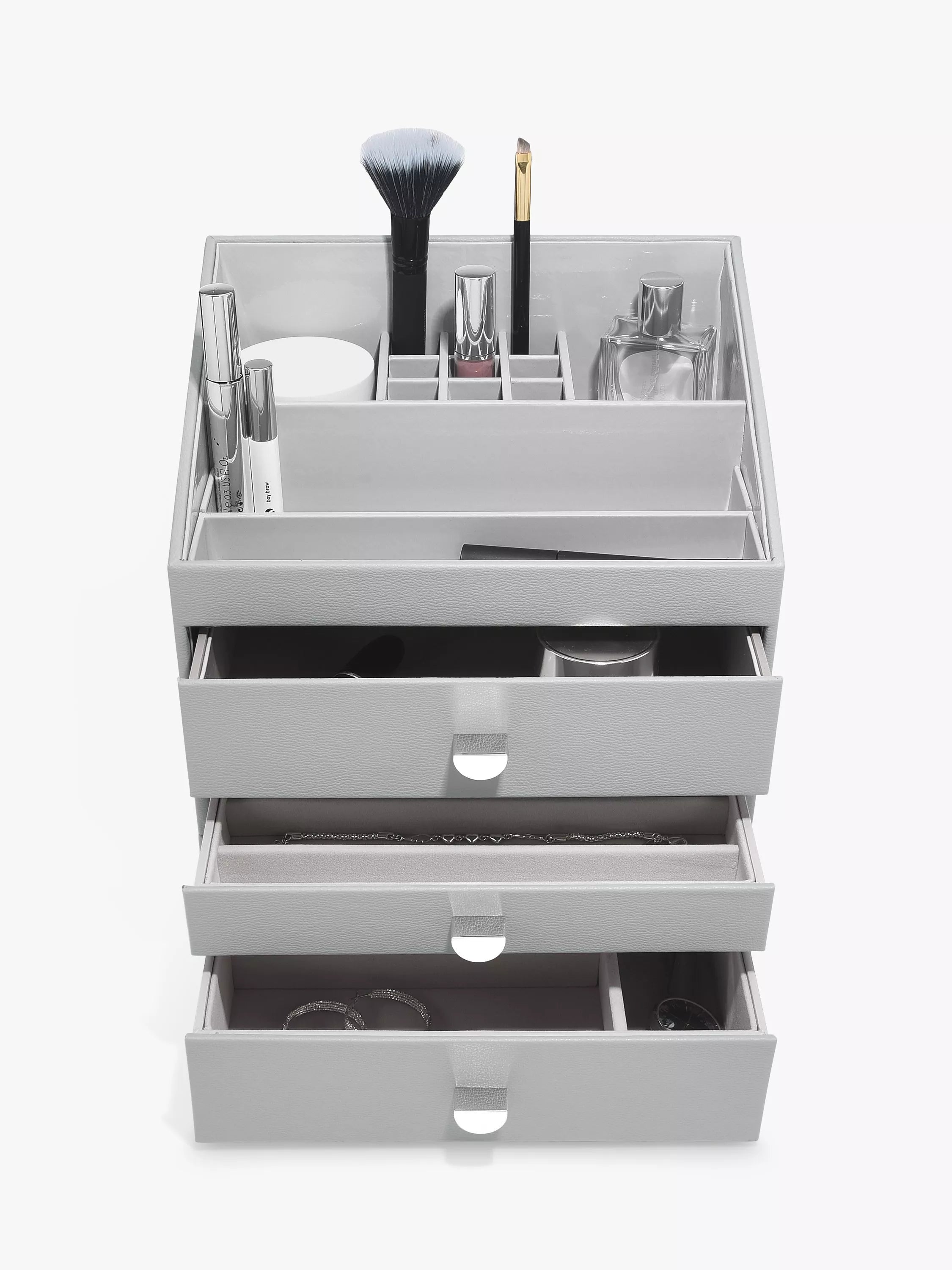 Stackers Classic Make Up 3 Drawer Jewellery Box - Natural Taupe