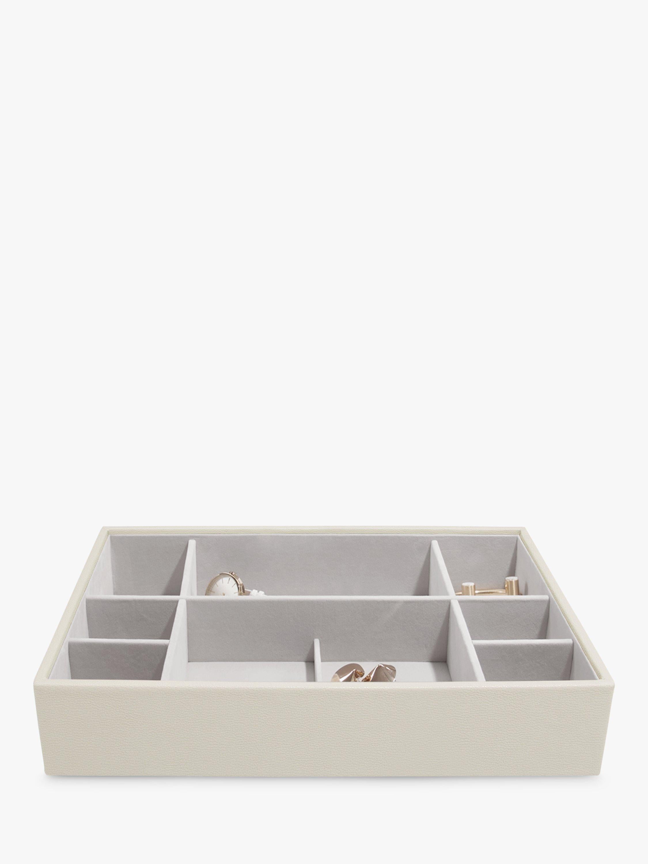 Stackers supersize 3 drawer jewellery box in oatmeal, imported from the UK